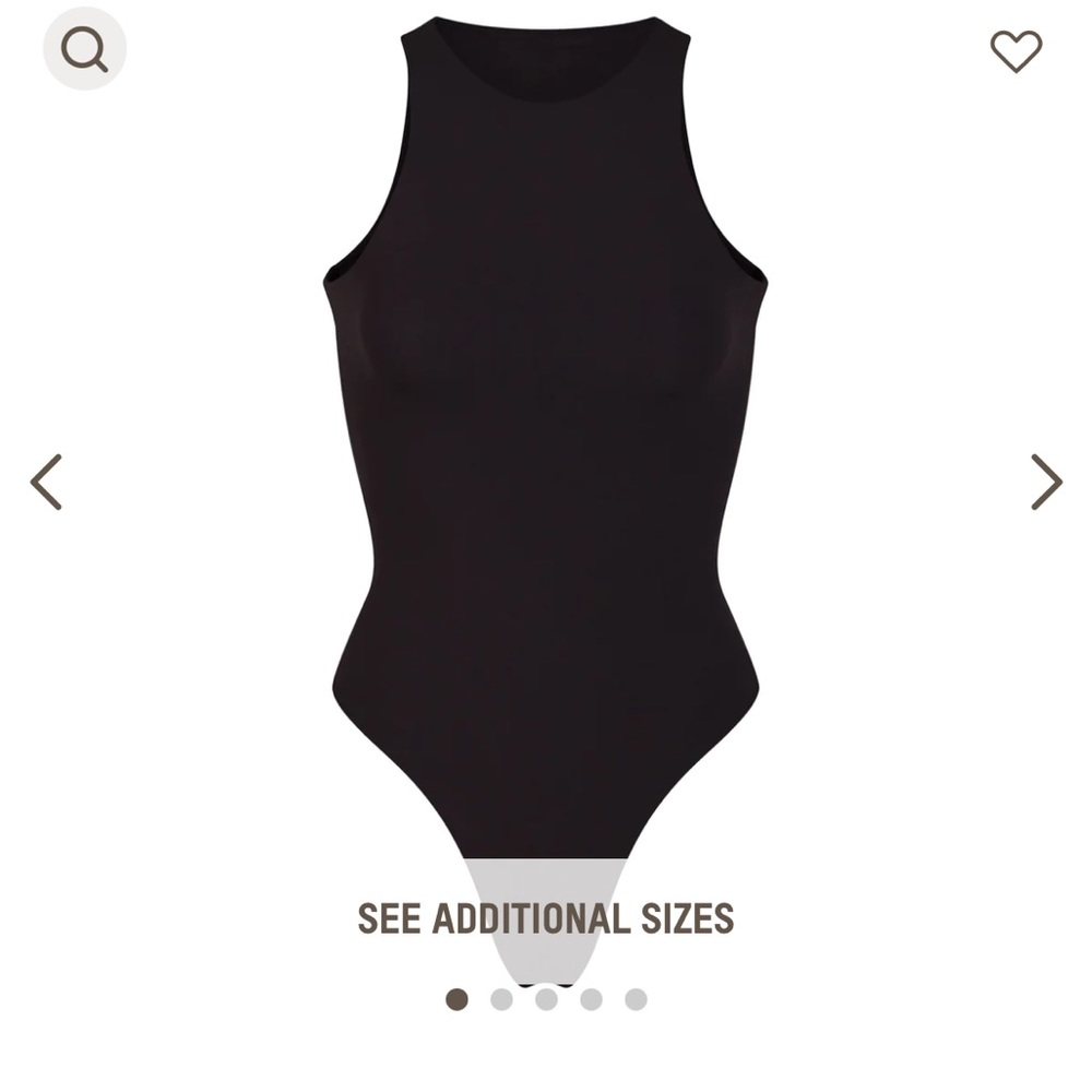 Skims FITS EVERYBODY HIGH NECK BODYSUIT - graphite / S / NWT